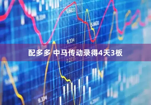 配多多 中马传动录得4天3板